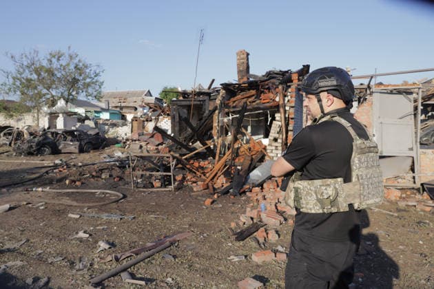 Russian Aerial Attack In Kharkiv, Ukraine A Russian aerial operation results in at least one death and injuries to more than 29 people in Kharkiv, Ukraine. Kharkiv Ukraine  Copyright: xYevhenxTitovx originalFilename: titov-notitle260701_npq9p.jpg