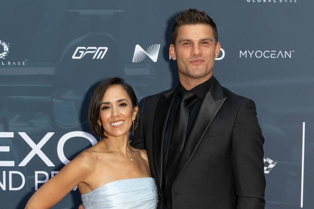 Nexo Grand Prix Ball in London, UK - 01 Jul 2026 Janette Manrara and Aljaž äkorjanec attend the Nexo Grand Prix Ball at The Peninsula Hotel, London. London United Kingdom Copyright: xPhilxLewisx xSOPAxImagesx JanetteManraraAljazSkorjanec-9549