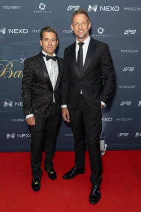 Nexo Grand Prix Ball in London, UK - 01 Jul 2026 (L-R), British Entrepreneur and the Grand Prix Ball Creator, Jonny Dodge and Jenson Button attend the Nexo Grand Prix Ball at The Peninsula Hotel, London. London United Kingdom Copyright: xPhilxLewisx xSOPAxImagesx JonnyDodgeJensonButton-9782