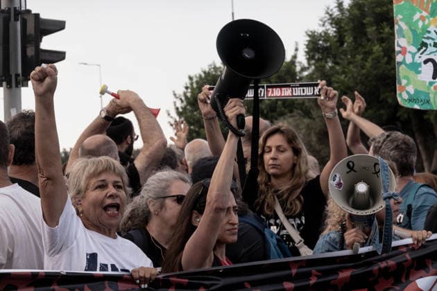 July 2, 2026, Jerusalem, Israel: Anti government protesters deploy a massive crate to block the main intersection outside the Knesset during a nationwide Day of Rage. Activists gathered at exactly 6:29 a.m. to mark the 1,000th day since the October 7, 2023 attacks, which they have dubbed the Netanyahu Massacre, demanding accountability for the government s failure to prevent the initial attacks, secure the release of all hostages alive, the ongoing 3 year war and for establishing a state commission of inquiry. Jerusalem Israel - ZUMAa126 20260702_zap_a126_012 Copyright: xNirxAlonx