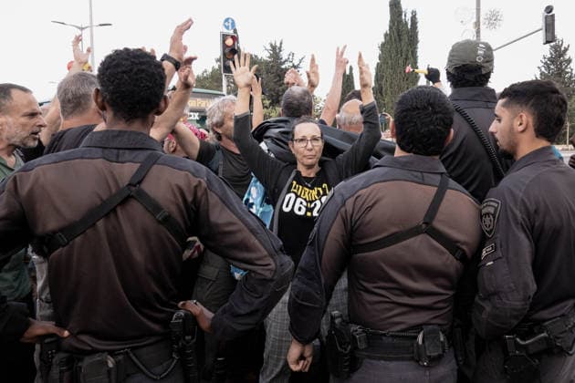 July 2, 2026, Jerusalem, Israel: Anti government protesters deploy a massive crate to block the main intersection outside the Knesset during a nationwide Day of Rage. Activists gathered at exactly 6:29 a.m. to mark the 1,000th day since the October 7, 2023 attacks, which they have dubbed the Netanyahu Massacre, demanding accountability for the government s failure to prevent the initial attacks, secure the release of all hostages alive, the ongoing 3 year war and for establishing a state commission of inquiry. Jerusalem Israel - ZUMAa126 20260702_zap_a126_010 Copyright: xNirxAlonx