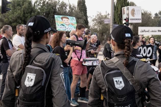 July 2, 2026, Jerusalem, Israel: Anti government protesters deploy a massive crate to block the main intersection outside the Knesset during a nationwide Day of Rage. Activists gathered at exactly 6:29 a.m. to mark the 1,000th day since the October 7, 2023 attacks, which they have dubbed the Netanyahu Massacre, demanding accountability for the government s failure to prevent the initial attacks, secure the release of all hostages alive, the ongoing 3 year war and for establishing a state commission of inquiry. Jerusalem Israel - ZUMAa126 20260702_zap_a126_017 Copyright: xNirxAlonx