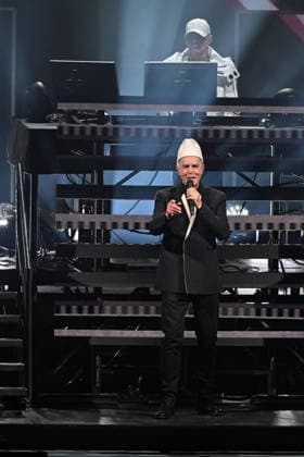 Pet Shop Boys Performs At Concert - Paris Neil Tennant of Pet Shop Boys performs at the Zenith in Paris, France on July 1, 2026. Photo by Christophe Meng ABACAPRESS.COM Paris France  Copyright: xMengxChristophe ABACAx