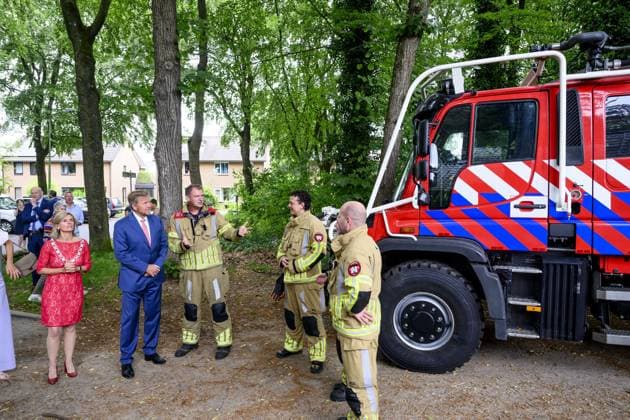 AUSTERLITZ, The Netherlands, 2026-07-02 10:09:04 AUSTERLITZ, 02-07-2026, Utrechtse Heuvelrug King Willem Alexander pays a visit to Austerlitz, situated amidst the forests on the Utrechtse Heuvelrug. The focus is on combating wildfires, the self-reliance of residents in this regard, and preventive measures taken at local, regional, and national levels. PHOTO: NLBeeld Patrick van Emst Credit: NL Beeld Patrick van Emst  Copyright: xx x