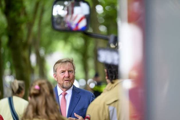 AUSTERLITZ, The Netherlands, 2026-07-02 10:12:16 AUSTERLITZ, 02-07-2026, Utrechtse Heuvelrug King Willem Alexander pays a visit to Austerlitz, situated amidst the forests on the Utrechtse Heuvelrug. The focus is on combating wildfires, the self-reliance of residents in this regard, and preventive measures taken at local, regional, and national levels. PHOTO: NLBeeld Patrick van Emst Credit: NL Beeld Patrick van Emst  Copyright: xx x
