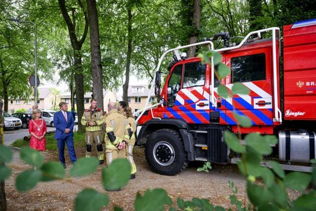 AUSTERLITZ, The Netherlands, 2026-07-02 10:10:55 AUSTERLITZ, 02-07-2026, Utrechtse Heuvelrug King Willem Alexander pays a visit to Austerlitz, situated amidst the forests on the Utrechtse Heuvelrug. The focus is on combating wildfires, the self-reliance of residents in this regard, and preventive measures taken at local, regional, and national levels. PHOTO: NLBeeld Patrick van Emst Credit: NL Beeld Patrick van Emst  Copyright: xx x