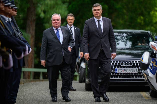 Croatian President Milanovic meets Grand Master of the Sovereign Military Order of Malta Croatian President Zoran Milanovic welcomes Fra John Timothy Dunlap, Prince and Grand Master of the Sovereign Military Order of Malta, during an official welcoming ceremony at the Office of the President in Zagreb, Croatia, July 2, 2026.  NevaxZganec PIXSELL