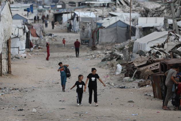 Displaced Palestinians Shelter Near Destroyed Homes as War Reaches 1,000 Days Displaced Palestinians go about their daily lives in worn-out tents erected near their destroyed homes east of Gaza City on July 2, 2026, as the war enters its 1,000th day. Hundreds of thousands of Palestinians continue to live in shelters and temporary camps following repeated displacement, while facing shortages of water, food and essential services, according to the United Nations and humanitarian organizations. Photo by Bilal Osama apaimages Gaza city Gaza Strip Palestinian Territory 020726_Gaza_BO_01(13) Copyright: xapaimagesxBilalxOsamax xapaimagesx