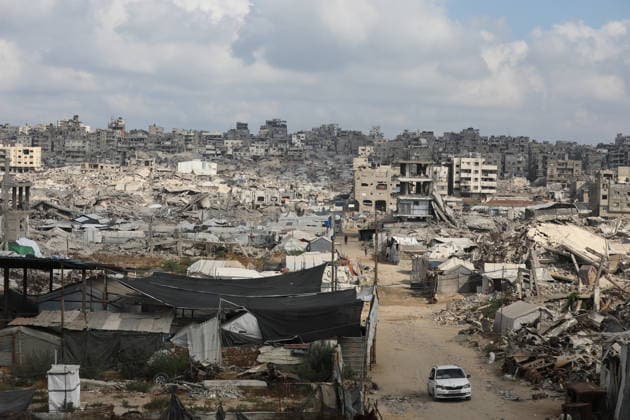 Displaced Palestinians Shelter Near Destroyed Homes as War Reaches 1,000 Days Displaced Palestinians go about their daily lives in worn-out tents erected near their destroyed homes east of Gaza City on July 2, 2026, as the war enters its 1,000th day. Hundreds of thousands of Palestinians continue to live in shelters and temporary camps following repeated displacement, while facing shortages of water, food and essential services, according to the United Nations and humanitarian organizations. Photo by Bilal Osama apaimages Gaza city Gaza Strip Palestinian Territory 020726_Gaza_BO_01(7) Copyright: xapaimagesxBilalxOsamax xapaimagesx