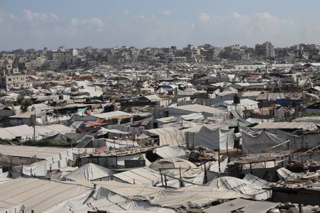 Displaced Palestinians Shelter Near Destroyed Homes as War Reaches 1,000 Days Displaced Palestinians go about their daily lives in worn-out tents erected near their destroyed homes east of Gaza City on July 2, 2026, as the war enters its 1,000th day. Hundreds of thousands of Palestinians continue to live in shelters and temporary camps following repeated displacement, while facing shortages of water, food and essential services, according to the United Nations and humanitarian organizations. Photo by Bilal Osama apaimages Gaza city Gaza Strip Palestinian Territory 020726_Gaza_BO_01(3) Copyright: xapaimagesxBilalxOsamax xapaimagesx