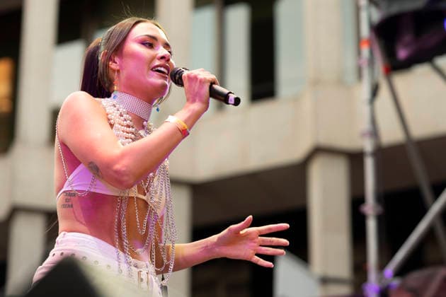 July 2, 2026, Madrid, Spain: The singer Klimax Nos performs during the MADO 2026 Festival, in the Plaza de las Reinas in Madrid. Madrid Spain - ZUMAs197 20260702_aaa_s197_077 Copyright: xAtilanoxGarciax