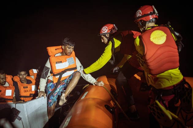 NGO rescue ship Open Arms rescues 85 migrants off Malta MALTA - JULY 2: A rescue operation is carried out in the early hours of Thursday, July 2, 2026, approximately 30 nautical miles off Malta, within the Italian Search and Rescue (SAR) zone. A total of 85 people, including two women and up to 20 unaccompanied minors, were rescued under the surveillance of Frontex drones. Most of the survivors are reported to be from Bangladesh, Somalia, and Egypt. Julia Molins Anadolu Malta Malta. Editorial use only. Please get in touch for any other usage.  Copyright: x2026xAnadoluxJuliaxMolinsx