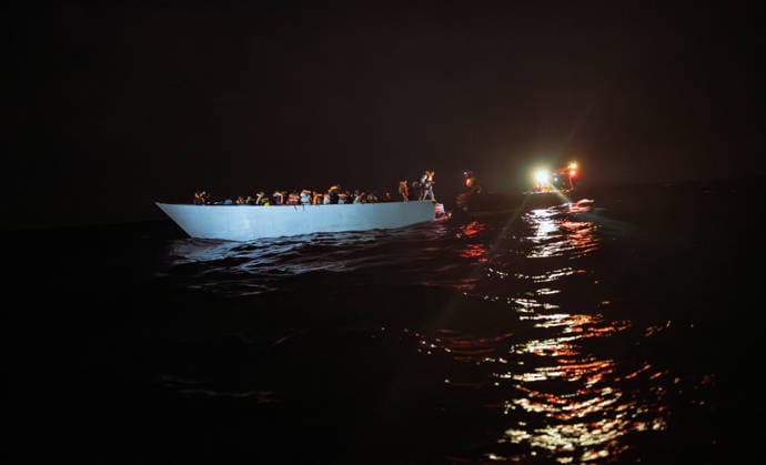 NGO rescue ship Open Arms rescues 85 migrants off Malta MALTA - JULY 2: A rescue operation is carried out in the early hours of Thursday, July 2, 2026, approximately 30 nautical miles off Malta, within the Italian Search and Rescue (SAR) zone. A total of 85 people, including two women and up to 20 unaccompanied minors, were rescued under the surveillance of Frontex drones. Most of the survivors are reported to be from Bangladesh, Somalia, and Egypt. Julia Molins Anadolu Malta Malta. Editorial use only. Please get in touch for any other usage.  Copyright: x2026xAnadoluxJuliaxMolinsx