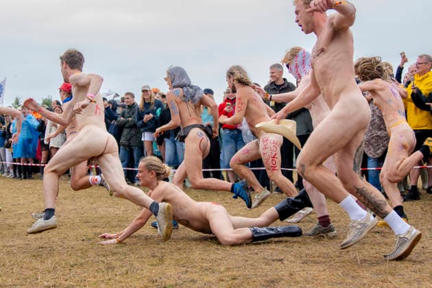 Roskilde Festival 2026: The Annual Naked Run The annual naked run in Dream City at Roskilde Festival, Thursday, July 2, 2026. (Photo: Ida Marie Odgaard Ritzau Scanpix) , Roskilde Denmark *** Roskilde Festival 2026 The Annual Naked Run The annual naked run in Dream City at Roskilde Festival, Thursday, July 2, 2026 Photo by Ida Marie Odgaard, Ritzau Scanpix, Roskilde, Denmark  Copyright: RitzauxScanpix IdaxMariexOdgaardx spdk20260702-151008-L