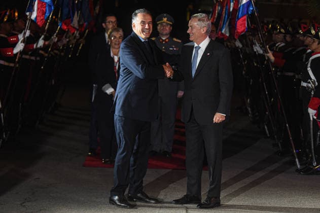 Montevideo, July 1, 2026: President of the Republic José Antonio Kast meets with Uruguayan President Yamandu Orsi during his official visit to Montevideo, Uruguay. Photo by Dante Fernández, FocoUy, via Aton Chile, Montevideo, Uruguay. Aton 1169422  Copyright: DANTExFERNANDEZ xFOCOUY