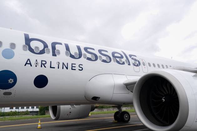 A plane of Brussels airlines pictured at a media event organized by Brussels Airlines aviation company to mark the arrival of its eighth Airbus A320neo and the completion of the first phase of its fleet renewal program, on Thursday 02 July 2026 in Diegem. MARIUS BURGELMAN  MariusxBurgelman 180173521