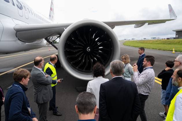 a media event organized by Brussels Airlines aviation company to mark the arrival of its eighth Airbus A320neo and the completion of the first phase of its fleet renewal program, on Thursday 02 July 2026 in Diegem. MARIUS BURGELMAN  MariusxBurgelman 180173537