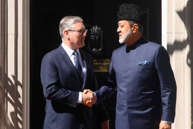 Sultan Of Oman Visit at Downing Street, London, UK - Thursday 2 July 2026 Sultan Of Oman Haitham bin Tariq arrives for a bilateral meeting with British Prime Minister Sir Keir Starmer in Downing Street, London, England, UK on Thursday 2 July, 2026., Credit:Justin Ng Avalon UK, England, London, Downing Street  Copyright: xJustinxNgx xAvalonx 1113967212