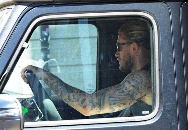RECORD DATE NOT STATED IPA86310547 - Milan—photo by Mimmo Carriero—Loris Karius, Diletta Leotta’s husband and goalkeeper for Schalke 04, which was recently promoted to the Bundesliga, is enjoying the last few days of his vacation before the team’s training camp—  Copyright: xx xx 86310547
