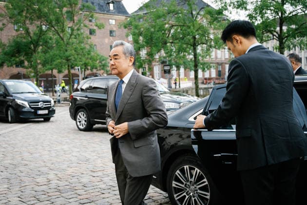 Foreign Minister Lars Loekke Rasmussen meets with the Chinese Foreign Minister China s Foreign Minister Wang Yi arrives at the Ministry of Foreign Affairs in Copenhagen, Thursday, July 2, 2026. The Chinese Foreign Minister visits Denmark on July 2 and 3, 2026. China s Foreign Minister, Wang Yi, visits Denmark, Sweden, Finland, and Norway from July 2 to 8. (Photo: Emil Nicolai Helms Scanpix 2026) , Copenhagen Denmark *** Foreign Minister Lars Loekke Rasmussen meets with the Chinese Foreign Minister. China’s Foreign Minister Wang Yi arrives at the Ministry of Foreign Affairs in Copenhagen on Thursday, July 2, 2026. The Chinese Foreign Minister visits Denmark on July 2 and 3, 2026. China’s Foreign Minister, Wang Yi, visits Denmark, Sweden, F  Copyright: EmilxNicolaixHelmsx spdk20260702-191658-7