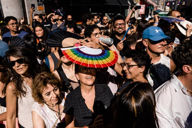 27th Edition of the MADO High-Heel Race Several participants in the 27th edition of the High-Heel Race on Pelayo Street, July 2, 2026, in Madrid, Spain. The 2026 Madrid LGBTIQ Pride Festivities host the traditional High-Heel Race, hosted by artist Chumina Power. It is a festive sporting event in which participants must complete the course while wearing platform heels up to 15 centimeters high. JULY 2, 2026 ABANICO GAY Carlos Lujá Madrid, Madrid, Spain  Copyright: xCarlosxLujanx 7638986