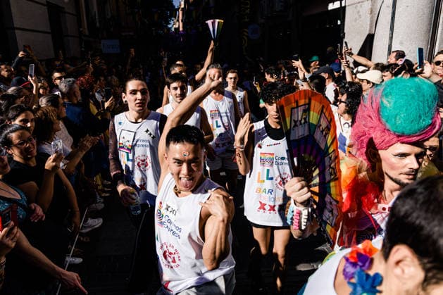 27th Edition of the MADO High-Heel Race Several participants in the 27th edition of the High-Heel Race on Pelayo Street on July 2, 2026, in Madrid, Spain. The 2026 Madrid LGBTQIQ Pride Festival hosts the traditional High-Heel Race, hosted by the artist Chumina Power. It is a festive sporting event in which participants must complete the course while wearing heels up to 15 centimeters high. JULY 2, 2026 Carlos Lujá Madrid, Madrid, Spain  Copyright: xCarlosxLujanx 7638983