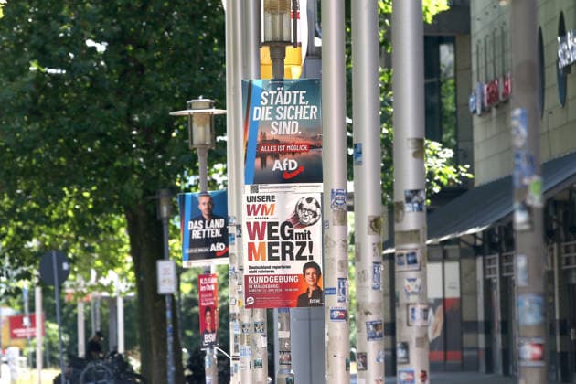 Wahlplakate zur Landtagswahl in Sachsen-Anhalt in Magdeburg Magdeburg, 02.07.2026 Wahlplakate von AFD zur bevorstehenden Landtagswahl in Sachsen-Anhalt in Magdeburg Sachsen-Anhalt *** Election posters for the state election in Saxony-Anhalt in Magdeburg Magdeburg, July 2, 2026 AFD election posters for the upcoming state election in Saxony-Anhalt in Magdeburg, Saxony-Anhalt Copyright: xMatthiasxGränzdörferx