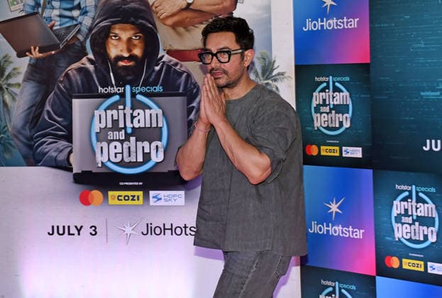 July 2, 2026, Mumbai, Maharashtra, India: Bollywood actor Aamir Khan is seen at the screening of web series Pritam & Pedro in Mumbai. Mumbai India  - ZUMAs197 20260702_aaa_s197_214 Copyright: xAshishxVaishnavx