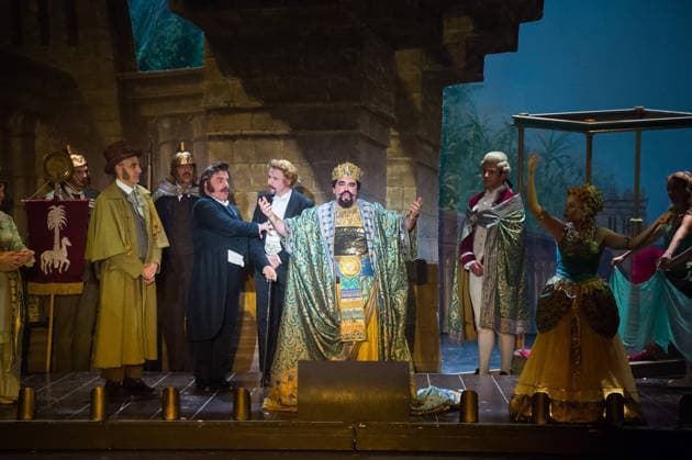 July 2, 2026, Malaga, Spain: Actors perform on the stage during the musical The Phantom of the Opera at the Cervantes Theatre. The Phantom of the Opera, Andrew Lloyd Webberis acclaimed musical about a tragic love story, will be staged at the Cervantes Theatre from 3 July to 9 August as part of its national tour. Malaga Spain - ZUMAs197 20260702_aaa_s197_263 Copyright: xJesusxMeridax