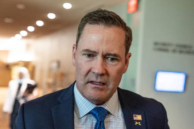 July 2, 2026, New York, New York, USA: Ambassador Mike Waltz of the United States speaks to the press after Security Council meeting on The situation in the Middle East requested by Kingdom of Bahrain at UN Headquarters in New York, NY on July 2, 2026. New York USA  - ZUMAr339 20260702_znp_r339_017 Copyright: xLevxRadinx