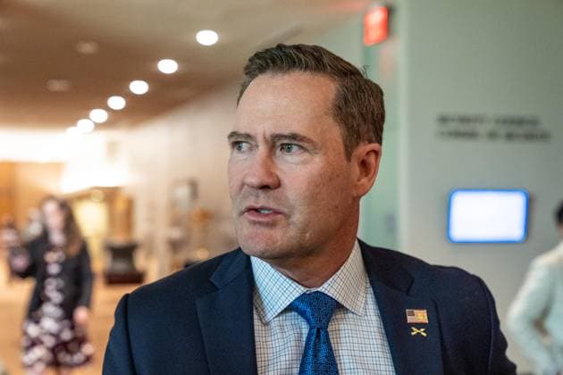 July 2, 2026, New York, New York, USA: Ambassador Mike Waltz of the United States speaks to the press after Security Council meeting on The situation in the Middle East requested by Kingdom of Bahrain at UN Headquarters in New York, NY on July 2, 2026. New York USA - ZUMAr339 20260702_znp_r339_016 Copyright: xLevxRadinx