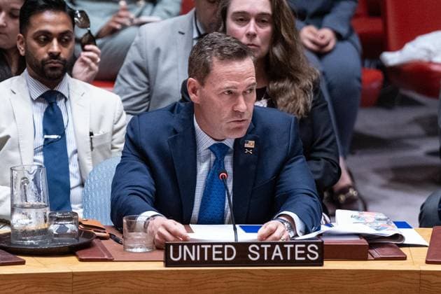 July 2, 2026, New York, New York, USA: Ambassador Mike Waltz of the United States speaks during Security Council meeting on The situation in the Middle East requested by Kingdom of Bahrain at UN Headquarters in New York, NY on July 2, 2026. New York USA - ZUMAr339 20260702_znp_r339_027 Copyright: xLevxRadinx