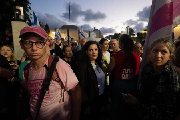 July 2, 2026, Tel Aviv, Israel: Member of Knesset Naama Lazimi of The Democrats party, a leading figure in the opposition to the Israeli government takes part during an anti-government rally. A rally was held to mark 1,000 days since the October 7 massacre. Demonstrators protested against the Israeli government, accusing it of responsibility for the failures that led to the attack and calling for a state commission of inquiry, which they say the government opposes because its findings could implicate Prime Minister Benjamin Netanyahu. Tel Aviv Israel  - ZUMAs197 20260702_aaa_s197_322 Copyright: xYaelxGuiskyxAbasx