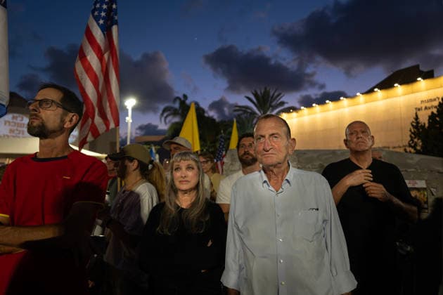 July 2, 2026, Tel Aviv, Israel: Tel Aviv Mayor Ron Huldai takes part during an anti-government rally. A rally was held to mark 1,000 days since the October 7 massacre. Demonstrators protested against the Israeli government, accusing it of responsibility for the failures that led to the attack and calling for a state commission of inquiry, which they say the government opposes because its findings could implicate Prime Minister Benjamin Netanyahu. Tel Aviv Israel - ZUMAs197 20260702_aaa_s197_324 Copyright: xYaelxGuiskyxAbasx