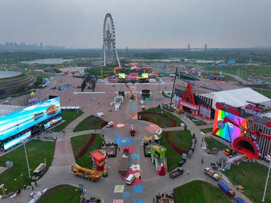 HARBIN, CHINA - JULY 02: The venue of the 24th Harbin International Beer Festival takes shape on July 2, 2026 in Harbin, Heilongjiang Province of China. The 24th Harbin International Beer Festival will open in early July at Harbin Ice and Snow World.  Copyright: xVCGx 111651817565