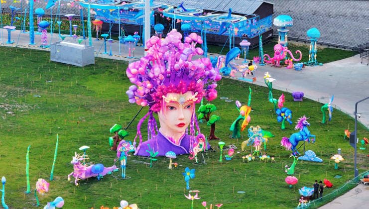 HARBIN, CHINA - JULY 02: The venue of the 24th Harbin International Beer Festival takes shape on July 2, 2026 in Harbin, Heilongjiang Province of China. The 24th Harbin International Beer Festival will open in early July at Harbin Ice and Snow World.  Copyright: xVCGx 111651817555