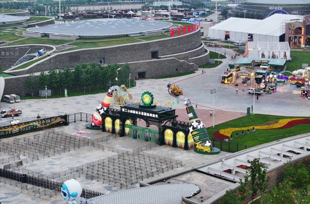 HARBIN, CHINA - JULY 02: The venue of the 24th Harbin International Beer Festival takes shape on July 2, 2026 in Harbin, Heilongjiang Province of China. The 24th Harbin International Beer Festival will open in early July at Harbin Ice and Snow World.  Copyright: xVCGx 111651817542