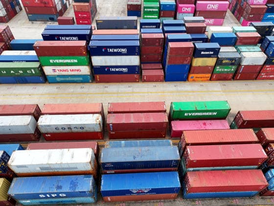 CHINA RAINWAY Express LIANYUNGANG, CHINA - JULY 3, 2026 - Large scale machinery is loading containers onto a CHINA RAILWAY Express train at the KTZ EXPRESS MULTIMODAL Company cooperative base in Lianyungang, Jiangsu Province, China on July 3, 2026. Lianyungang Jiangsu China  Copyright: xCFOTOx i1783078706940