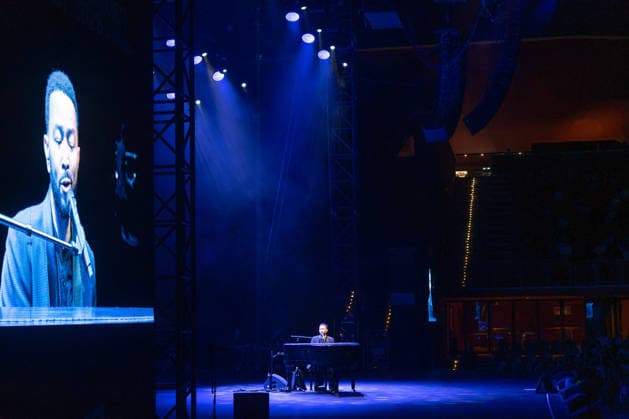 John Legend At Cavea dell Auditorium Parco della Musica Ennio Morricone - Rome John Legend performs live in Rome at the Cavea dell Auditorium Parco della Musica Ennio Morricone during his A Night of Songs & Stories tour 2026 in Rome, Italy on July 2, 2026. Photo by Andrea Bracaglia ABACAPRESS.COM Rome Italy Italy  Copyright: xBracagliaxAndrea ABACAx