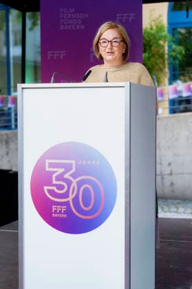 Dorothee Erpenstein beim Empfang des FilmFernsehFonds Bayern auf dem 43. Filmfest München 2026 auf der Praterinsel. München, 02.07.2026 *** Dorothee Erpenstein at the FilmFernsehFonds Bayern reception during the 43rd Munich Film Festival in 2026 on Prater Island in Munich, July 2, 2026 Foto:xN.xKolinzx xFuturexImagex fff_6786