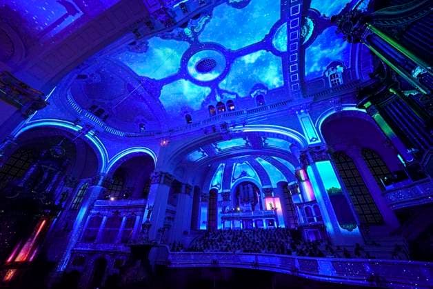 CNTV MICHEL- Innenansicht der Kirche LIcht Light Show Hamburg 02.07.2026 Die Hauptkirche St.Michaelis,dem Hamburger Michel erstrahlt fuer mehrere Monate in neuem Licht LUMINISCENCE Licht Show das einmalige 360Â° Illuminationserlebnis macht die Architektur des Michel hor und sichtbar und der Raumklang setzt die barocke Architektur bestens in Szene.Hauptkirche St. Michaelis Michel ist ein evangelischer Sakralbau in der Neustadt von Hamburg Hamburg Deutschland *** CNTV MICHEL Interior View of the Church Light Show Hamburg July 2, 2026 St. Michael’s Church, known as the Michel in Hamburg, will shine in a new light for several months during the LUMINISCENCE Light Show—a unique 360° illumination experience brings the architecture of the Miche