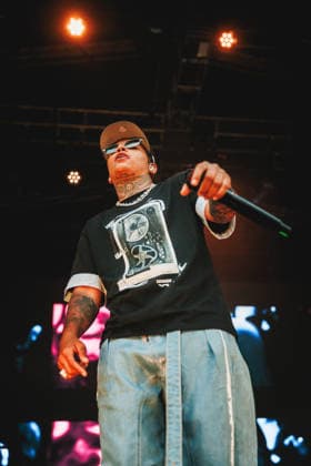 KWN live at Roskilde Festival 2026 Roskilde, Denmark. 02nd, July 2026. The British singer, songwriter and rapper KWN performs a live concert during Danish music festival Roskilde Festival 2026 in Roskilde. Denmark, Roskilde  Copyright: xGonzalesxPhoto ChristianxHjorthx
