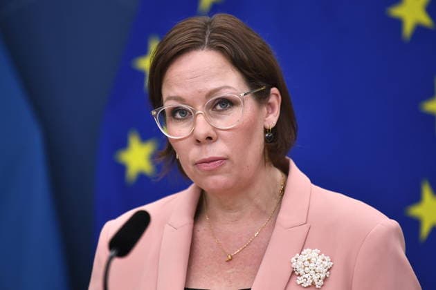 STOCKHOLM, SVERIGE 20260703 Utrikesminister Maria Malmer Stenergard (M) under en pressbriefing inför Natos toppmöte i Ankara. STOCKHOLM SVERIGE x12060x *** STOCKHOLM, SWEDEN 20260703 Foreign Minister Maria Malmer Stenergard M during a press briefing ahead of the NATO summit in Ankara STOCKHOLM SWEDEN x12060x  Copyright: xLarsxSchröder TTx PRESSBRIEFING INFÖR NATO-MÖTET I ANKARA iX1nhoy8vtw