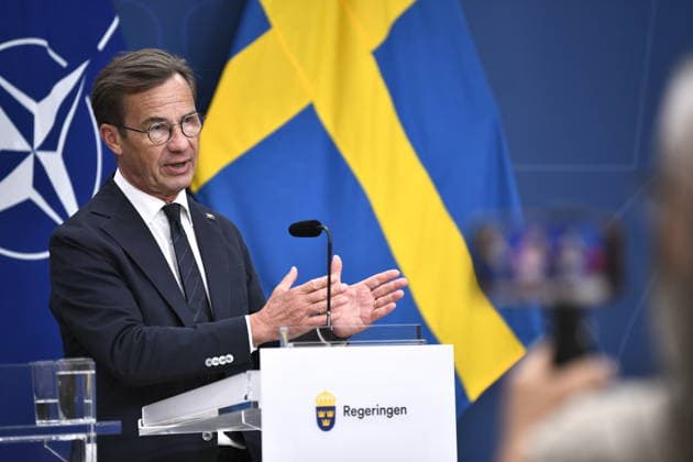 STOCKHOLM, SVERIGE 20260703 Statsminister Ulf Kristersson (M) under en pressbriefing inför Natos toppmöte i Ankara. STOCKHOLM SVERIGE x12060x *** STOCKHOLM, SWEDEN 20260703 Prime Minister Ulf Kristersson M during a press briefing ahead of the NATO summit in Ankara STOCKHOLM, SWEDEN x12060x  Copyright: xLarsxSchröder TTx PRESSBRIEFING INFÖR NATO-MÖTET I ANKARA vCXQYCm-GY8