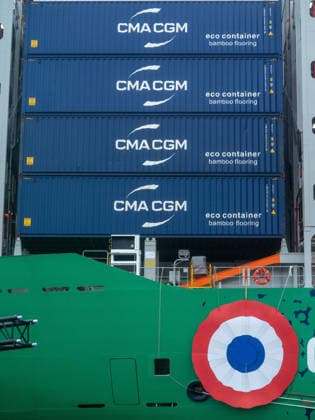 Christening of CMA CGM Notre Dame - Le Havre The CMA-CGM Notre Dame, the largest ship flying the French flag, is seen during its official integration ceremony in Le Havre, France on July 02, 2026, as the vessel operates on liquefied gas. Photo by Mario FOURMY ABACAPRESS.COM Le Havre France  Copyright: xFourmyxMario ABACAx