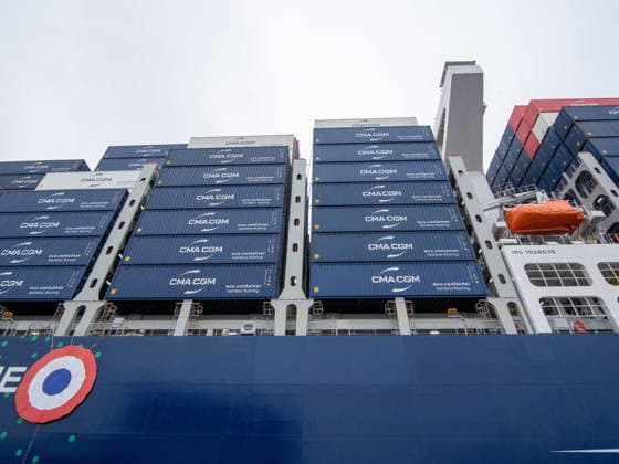 Christening of CMA CGM Notre Dame - Le Havre The CMA-CGM Notre Dame, the largest ship flying the French flag, is seen during its official integration ceremony in Le Havre, France on July 02, 2026, as the vessel operates on liquefied gas. Photo by Mario FOURMY ABACAPRESS.COM Le Havre France  Copyright: xFourmyxMario ABACAx