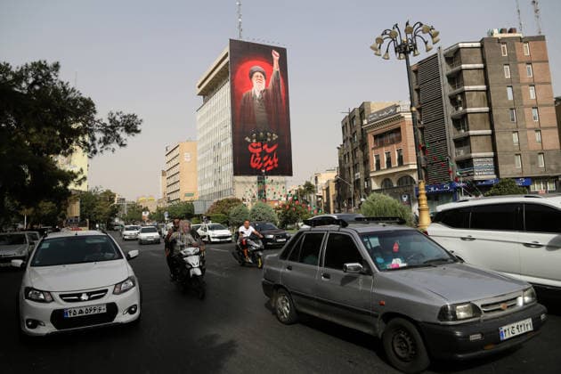 Funeral ceremony held in Tehran for late Iranian Supreme Leader Ali Khamenei TEHRAN, IRAN - JULY 03: Large banners bearing the portrait of Ali Khamenei are displayed across city squares as part of the preparations for funeral ceremony for late Iranian Supreme Leader Ali Khamenei, who was killed in an attack launched by the US and Israel on February 28, in Tehran, Iran on July 03, 2026. Fatemeh Bahrami Anadolu Tehran Iran. Editorial use only. Please get in touch for any other usage.  Copyright: x2026xAnadoluxFatemehxBahramix