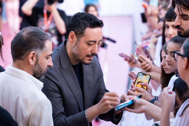 July 2, 2026, San Valentino Torio, Salerno, Italy: Ciro Priello of The Jackal signs autographs during the Outdoor Film Festival 2026 in San Valentino Torio, Salerno, Italy, on July 2, 2026. San Valentino Torio Italy  - ZUMAl175 20260702_zip_l175_059 Copyright: xFrancescoxLucianox