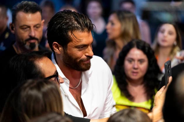 July 2, 2026, San Valentino Torio, Salerno, Italy: Can Yaman answers journalists questions during the Outdoor Film Festival 2026 in San Valentino Torio, Salerno, Italy, on July 2, 2026. San Valentino Torio Italy  - ZUMAl175 20260702_zip_l175_074 Copyright: xFrancescoxLucianox