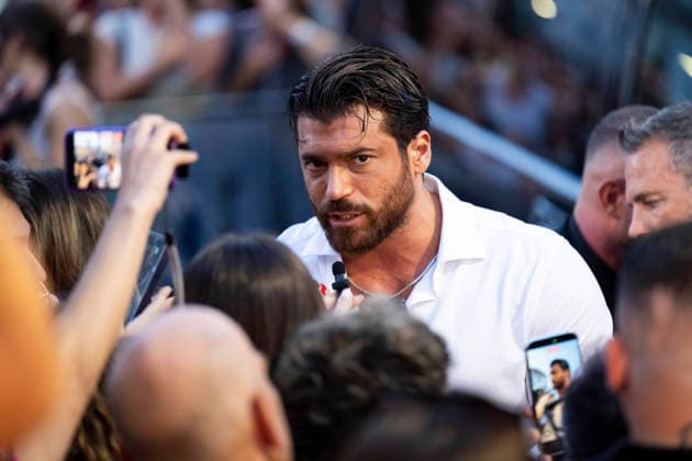 July 2, 2026, San Valentino Torio, Salerno, Italy: Can Yaman answers journalists questions during the Outdoor Film Festival 2026 in San Valentino Torio, Salerno, Italy, on July 2, 2026. San Valentino Torio Italy - ZUMAl175 20260702_zip_l175_062 Copyright: xFrancescoxLucianox